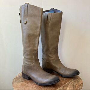 Sam Edelman | Penny Greige Leather Equestrian Tall Riding Boots